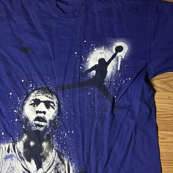 Vintage 90’s DR Dream USA Michael Jordan T-shirt Size XXL 2XL Chicago Bulls Blue - Picture 3 of 5